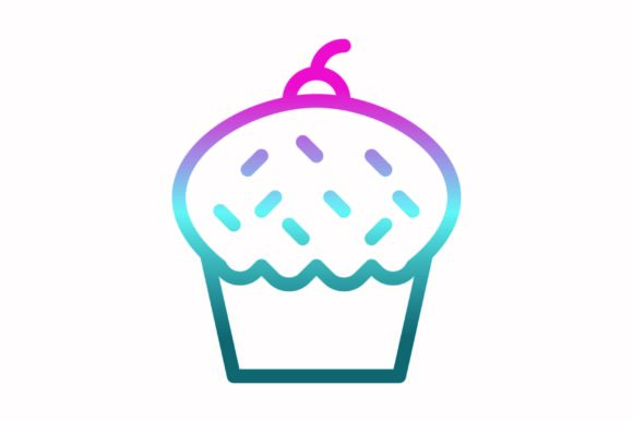 A Cake Rainbow Icon for Graphic Crafting Projects