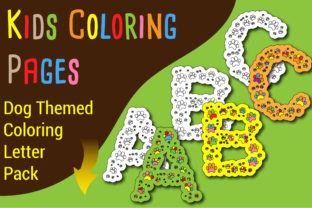 A Dog-Themed Coloring Letter Pack for Graphics & Coloring Pages