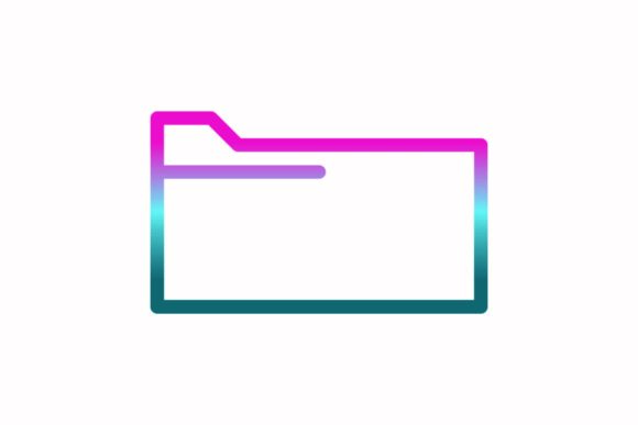 A Rainbow Folder Icon for Creative Graphics and Branding