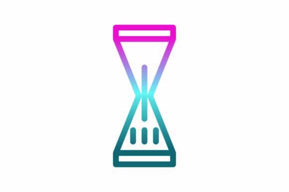 A Rainbow Hourglass Graphic for Crafting & Icon Collections