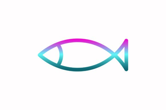 A Vibrant Fish Rainbow Icon for Graphic Projects