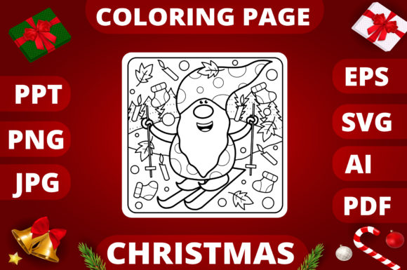 Christmas Coloring Page for Kids 4: A Cute Graphic Asset Review