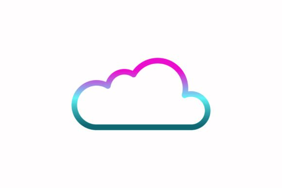 Cloud Rainbow Coloring Icon Graphics for Modern Digital Products