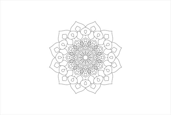 Coloring Mandala Art 0115: A Graphics Asset for Creative Projects