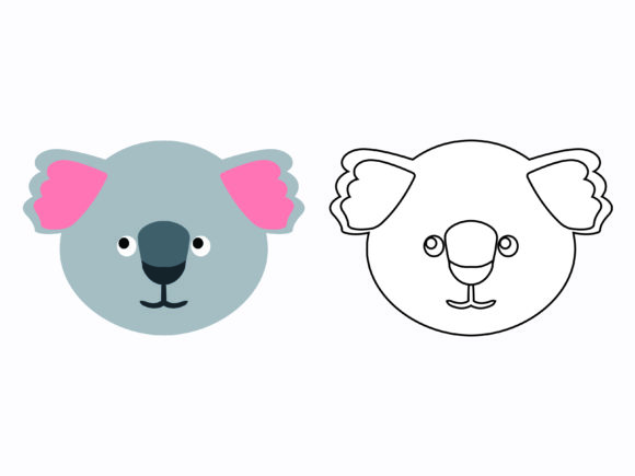 Cute Koala Vector Graphics for Editorial Icons