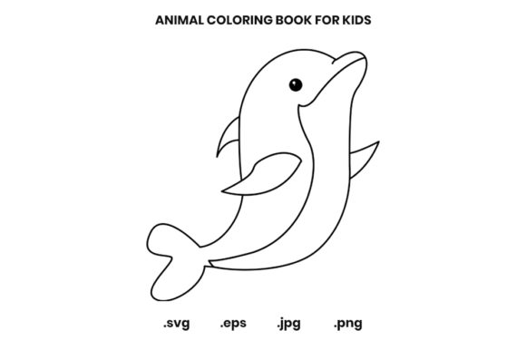 Dolphin Coloring Page for Kids: A Graphics Asset for Brand Storytelling