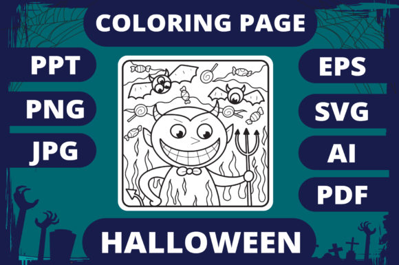 Halloween Coloring Page for Kids 12 V2: A Graphic Asset Review