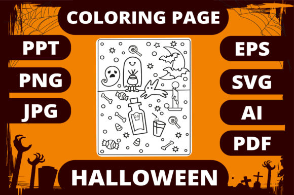 Halloween Coloring Page for Kids 19: A Graphic Asset Review
