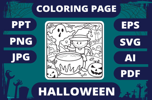 Halloween Coloring Page for Kids: A Graphic Asset Review