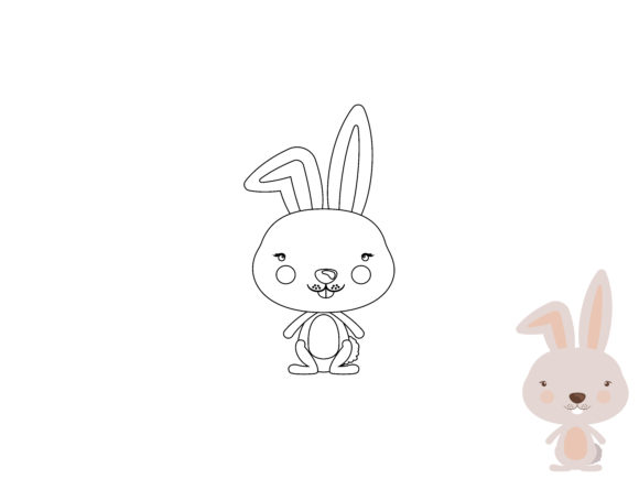 Kids Coloring Animal Bunny Vector Graphics for Quality Publishing