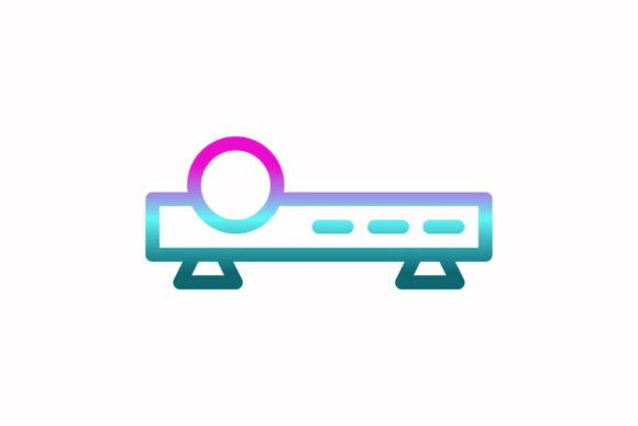 Projector Rainbow Coloring Icon: A Versatile Graphic for Crafting