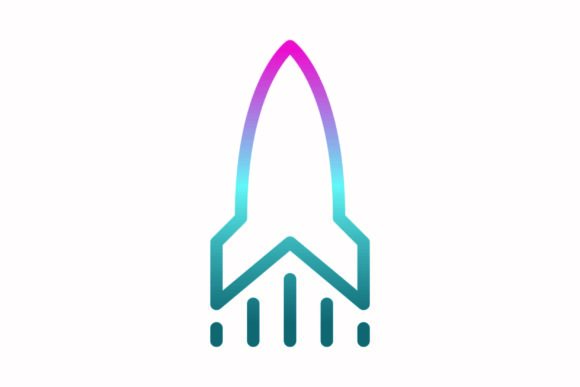 Rocket Rainbow Coloring Icon: A Graphics Review for Modern Branding