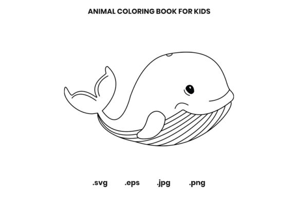 Whale Coloring Page for Kids: A Commercial Graphics Asset Review